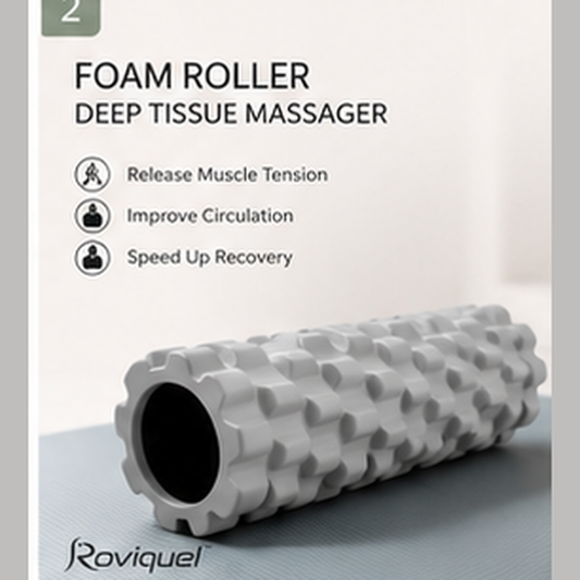 Roviquel textured foam roller for muscle recovery